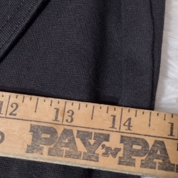 VINTAGE Black Fringe Skirt 90 S_Contempo Casuals SZ Large Stretch/ See Pics Rare - Picture 12 of 14